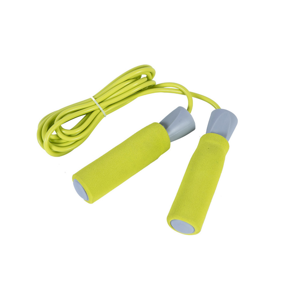 Скакалка LiveUp PVC Foam Handle Jump Rope LS3118 жовта 275x0.6см (6951376109320)