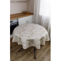 Provence tablecloth waterproof Simfoni Allure beige D-180 cm (033845)