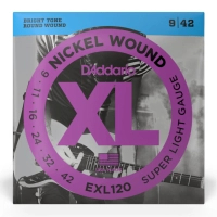Струни для гітари D'Addario XL Nickel Wound Super Light (09-42) (EXL120)