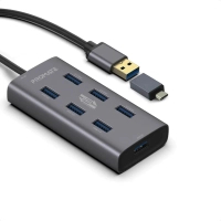 Promate USB Hub 7 ports ezhub-7.grey (ezhub-7.grey)