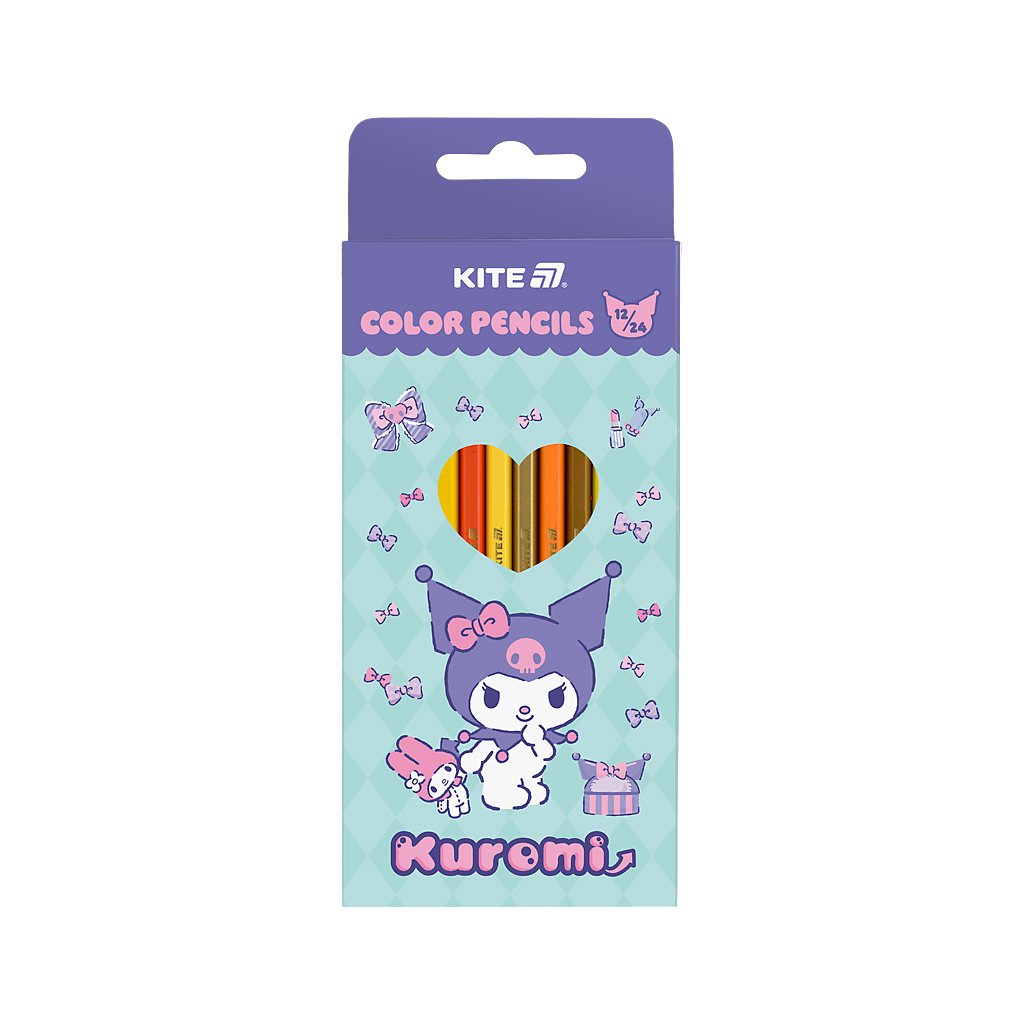 Олівці кольорові Kite Kuromi двосторонні, 12 кольорів (HK25-054-2)