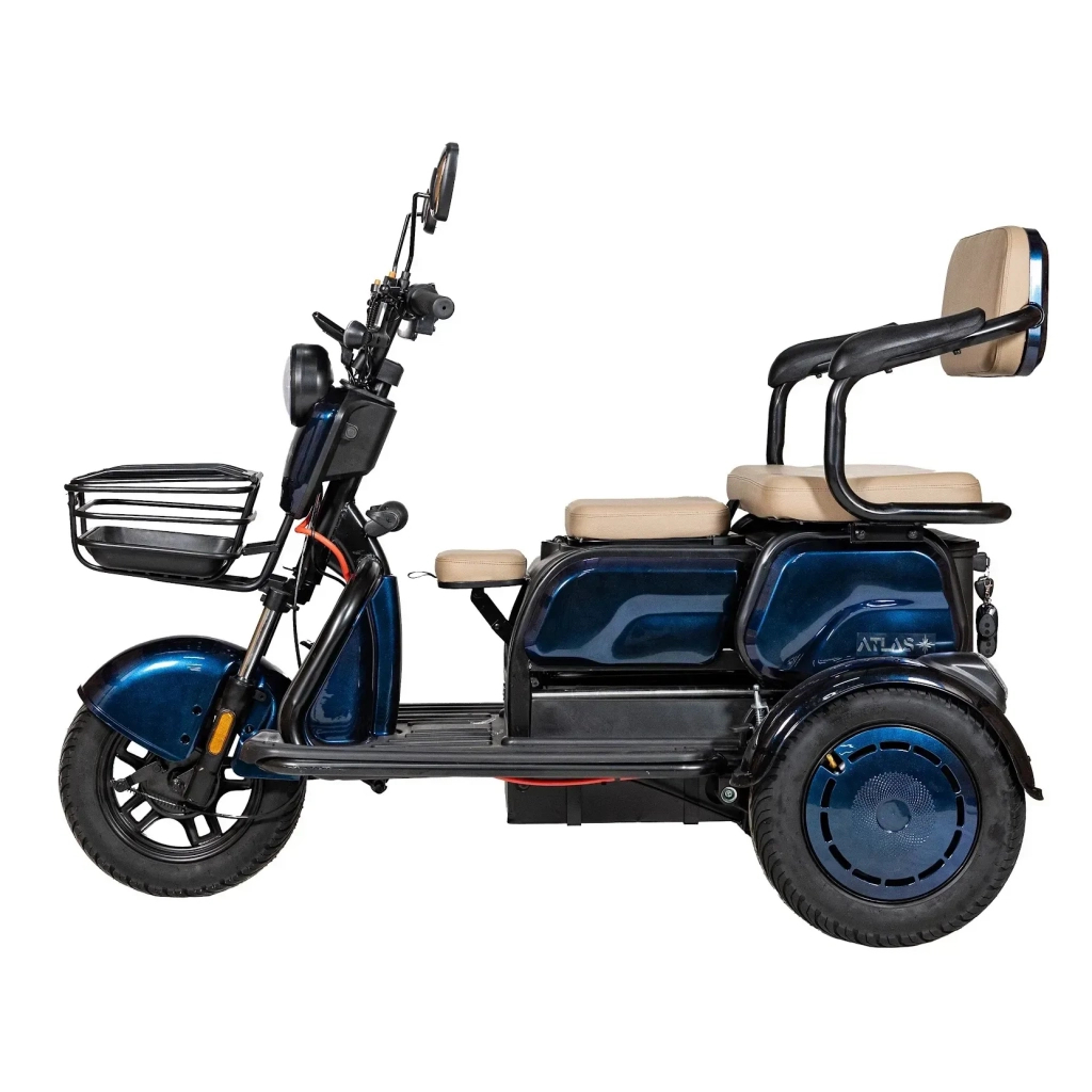 Електроскутер Atlas Elegant Trike 800W Cyan Blue (4015)