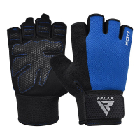 Fitness gloves RDX W1 Half Blue Plus S (WGA-W1HU-S+)