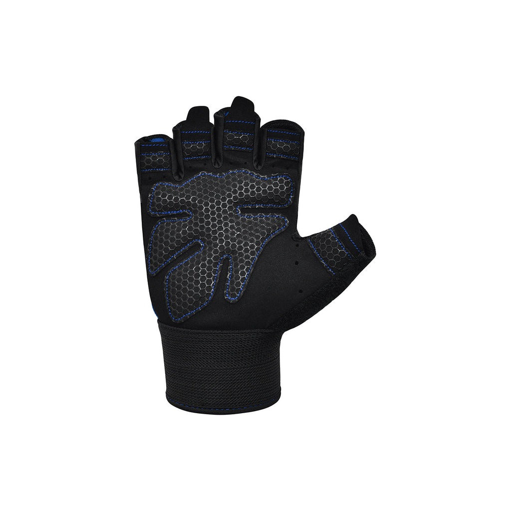 Рукавички для фітнесу RDX W1 Half Blue Plus S (WGA-W1HU-S+)