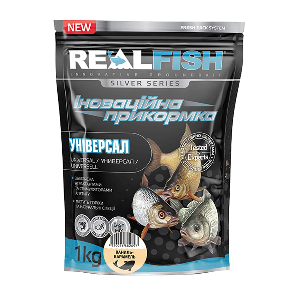 Прикормка Real Fish Silver Series Універсал Ваніль-карамель 1kg (809.00.39)
