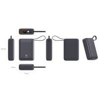 Батарея універсальна Vinga 20000 mAh 45W Display Cable (VPBB2045C)