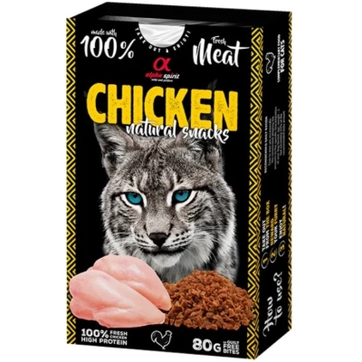 Ласощі для котів Alpha Spirit Cat Chicken Natural Snacks з куркою 80 г (8436586311797)