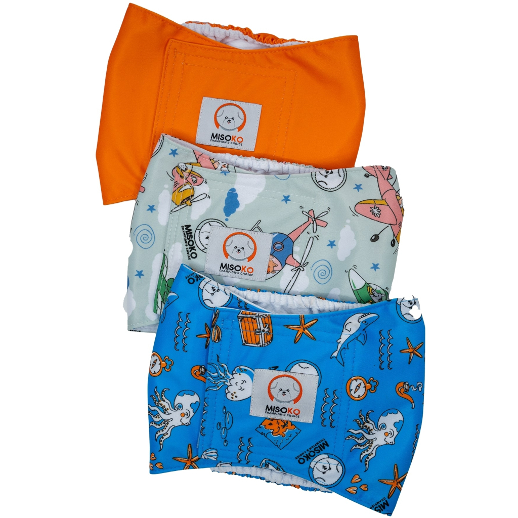 Підгузки для тварин MISOKO&CO багаторазові для кобелів, M 3 шт. Вояж (HAINMSK63976RIN)