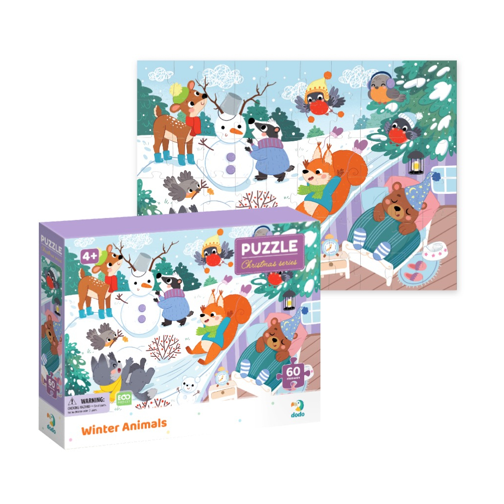Пазл DoDo Зимові тваринки, 60 елементів (300578) Пазл DoDo Зимові тваринки, 60 елементів (300578)