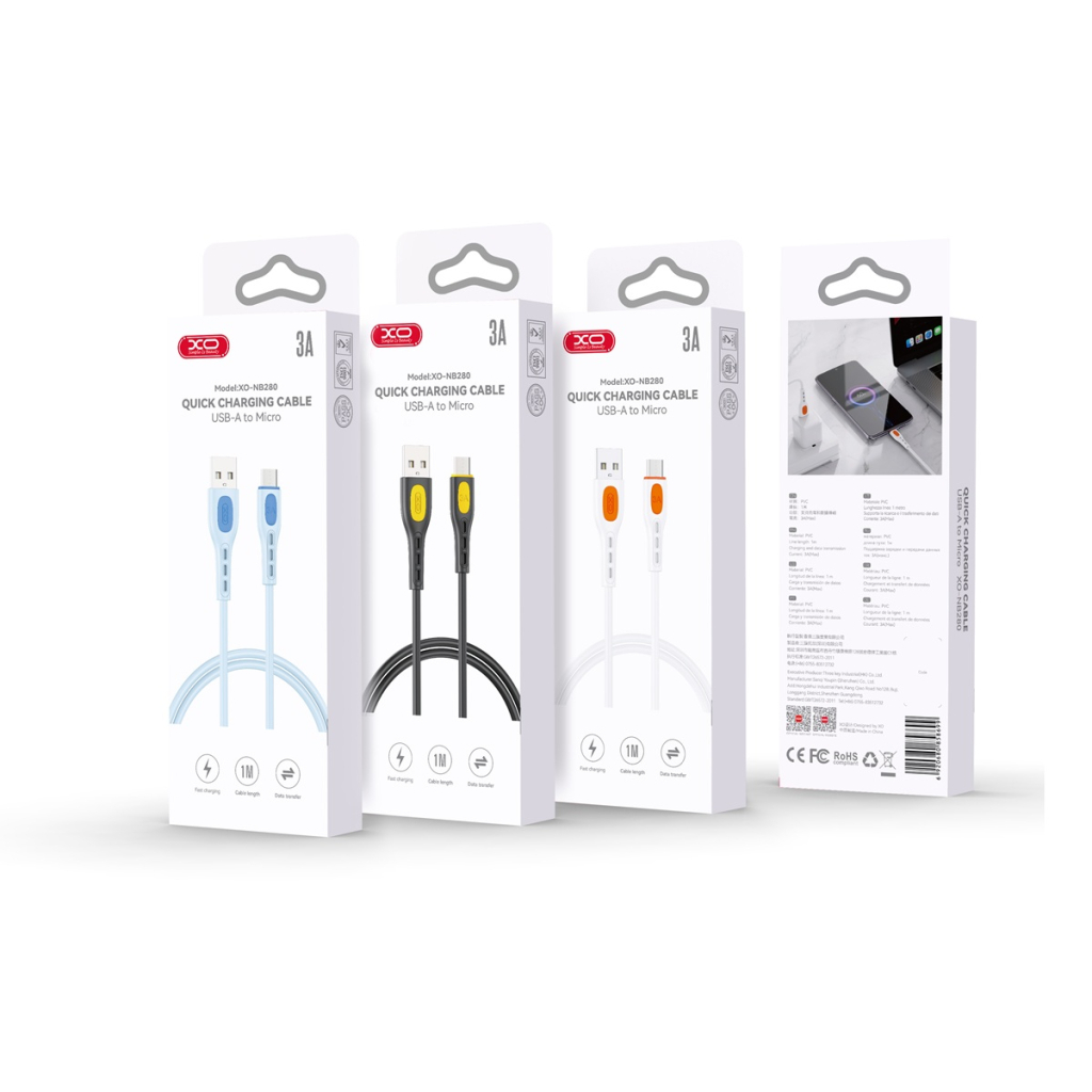 Дата кабель USB 2.0 AM to Micro 5P 1.0m black XO (NB280_M_Black) Дата кабель USB 2.0 AM to Micro 5P 1.0m black XO (NB280_M_Black)