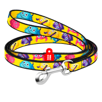 Повідець для котів WAUDOG Nylon "Мохнаті монстри" Ш 10 мм Д 122 см (369-4050)