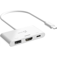 Hub J5create USB-C 3-in-1 HDMI + USB + USB-C PD white (JCA399-N)