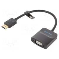 Перехідник HDMI M to VGA F 0.15m black VENTION (42154)