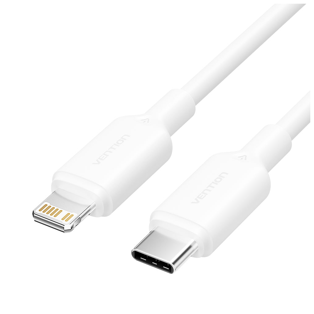 Дата кабель USB-C to Lightning 1.0m 3A white Vention (LAKWF)
