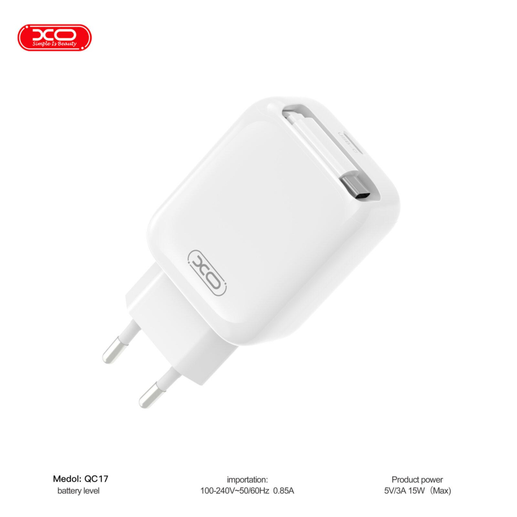 Зарядний пристрій XO 1xUSB-C PD30W GaN + cable USB-C to USB-C (XO-QC17) Зарядний пристрій XO 1xUSB-C PD30W GaN + cable USB-C to USB-C (XO-QC17)