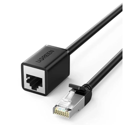 Патч-корд 1м, F/UTP cat 6 RJ-45 extension black Ugreen (U_11279)