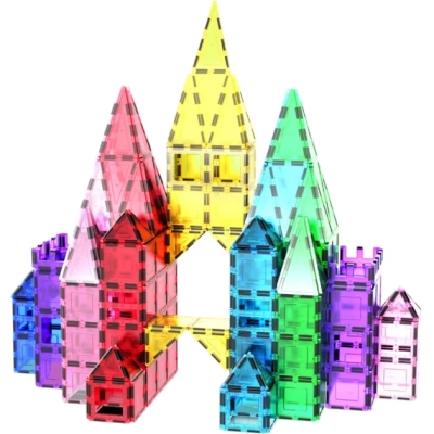 Конструктор Picasso магнітний Tiles The Building Blocks With Car 61 деталь (817338028244)