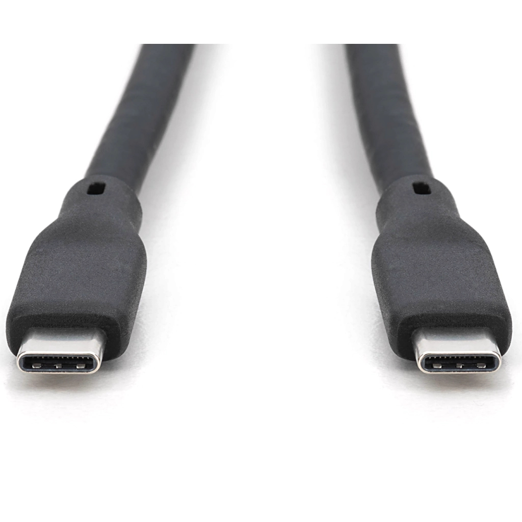 Дата кабель USB-C to USB-C 1.0m USB4 2.0 80G 240W 16K silicone black Digitus (AK-300350-010-S)