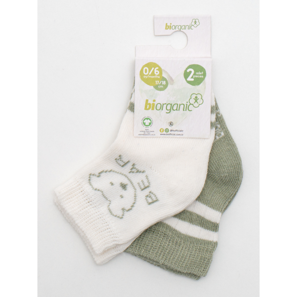Шкарпетки дитячі Bibaby з ведмедиком (68408-0-6-green)