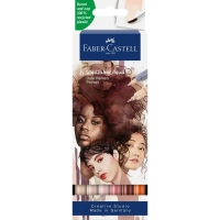 Art marker Faber-Castell set of watercolor double-sided Goldfaber Aqua Dual Marker Portrait, 6 colors (32310)
