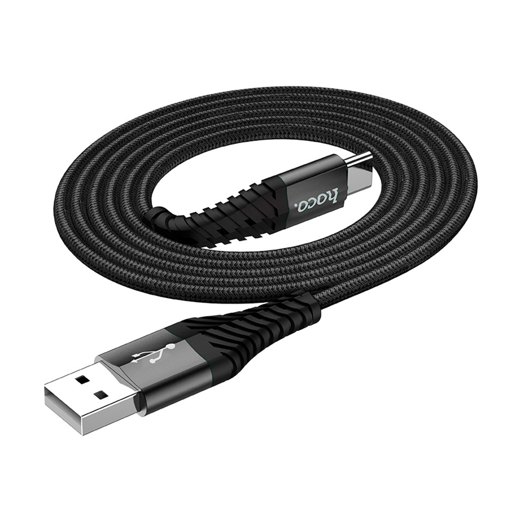 Дата кабель USB 2.0 AM to USB-C 1.0m X38 Cool black HOCO (6931474710567) Дата кабель USB 2.0 AM to USB-C 1.0m X38 Cool black HOCO (6931474710567)