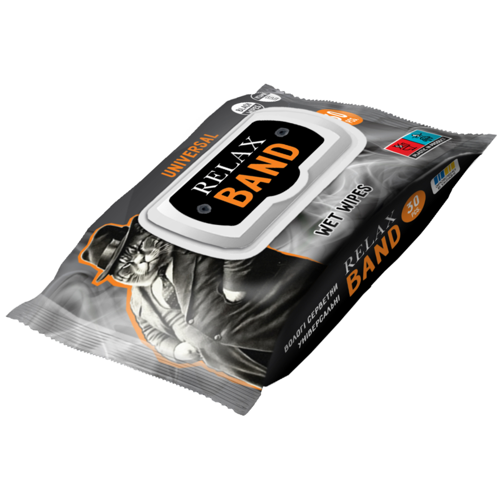 Вологі серветки Relax Tissue Band Універсальні З вітаміном Е 30 шт. (4820237500892) Вологі серветки Relax Tissue Band Універсальні З вітаміном Е 30 шт. (4820237500892)