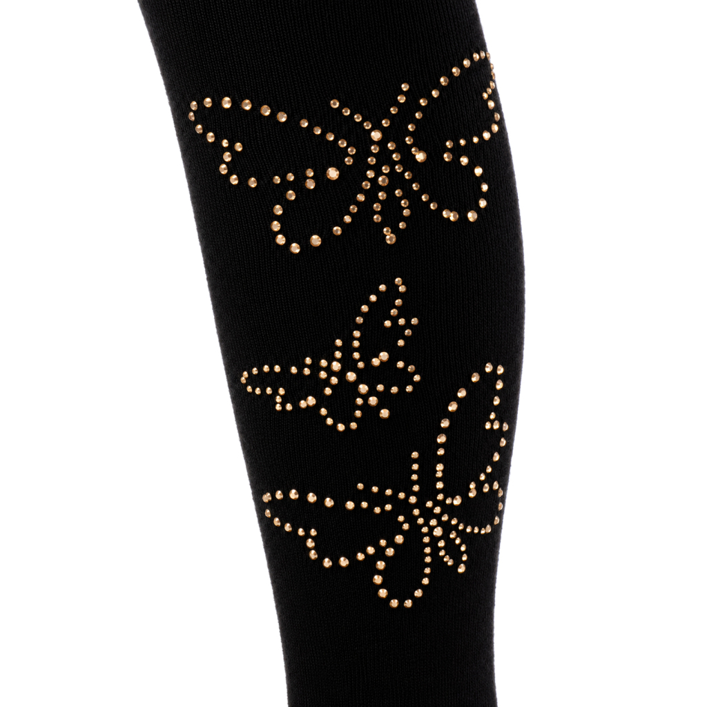 Колготки дитячі BNM з метеликами зі страз (M0C0302-1038-11G-black)