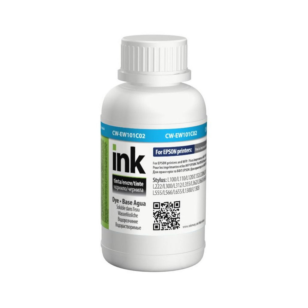 Чорнило ColorWay Epson L-100/200, 200 мл Cyan (CW-EW101C02) Чорнило ColorWay Epson L-100/200, 200 мл Cyan (CW-EW101C02)