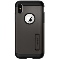 Чохол до мобільного телефона Spigen iPhone XS Slim Armor Gunmetal (063CS25133)