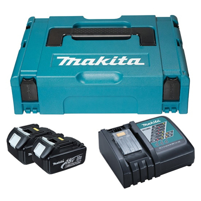 Набір акумулятор + зарядний пристрій Makita набір LXT (BL1830x2, DC18RC, Makpac1) (197952-5)