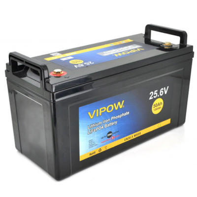 Battery LiFePo4 Vipow LiFePO4 25.6V-50A (LiFePO4256-50/40)