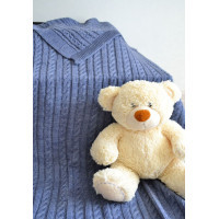 Plaid Provence Soft braids Blue melange 90x130 cm (11681)