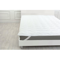 Mattress pad MirSon Eco Light No. 1721 Bamboo Air-line with elastic on the corners White 100x200 cm (2200002890052)