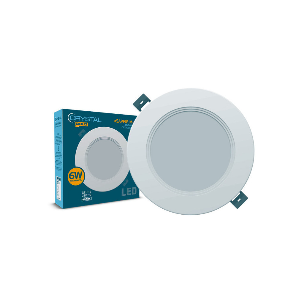 Світильник CRYSTAL GOLD SAPFIR M- 6W 6500K (DNL-025) Світильник CRYSTAL GOLD SAPFIR M- 6W 6500K (DNL-025)