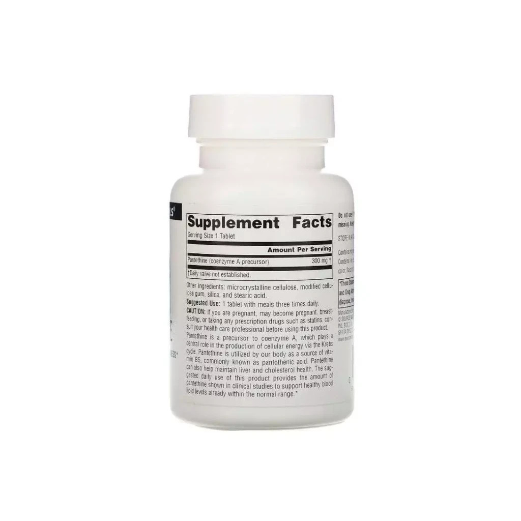 Вітамін Source Naturals Пантетин, Pantethine, 300 Мг, 90 таблеток (SNS-02066)
