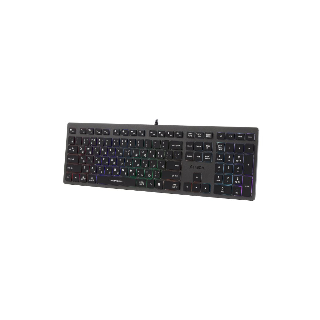 Клавіатура A4Tech FX60H USB Grey Neon backlit (4711421978309) Клавіатура A4Tech FX60H USB Grey Neon backlit (4711421978309)