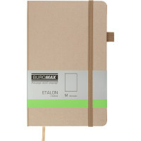 Notebook Buromax Etalon 125x195 mm 96 sheets without a ruler cover made of artificial leather Gold (BM.291060-23)