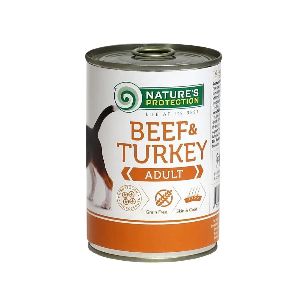 Консерви для собак Nature's Protection Adult Beef&Turkey 400 г (KIK45097)