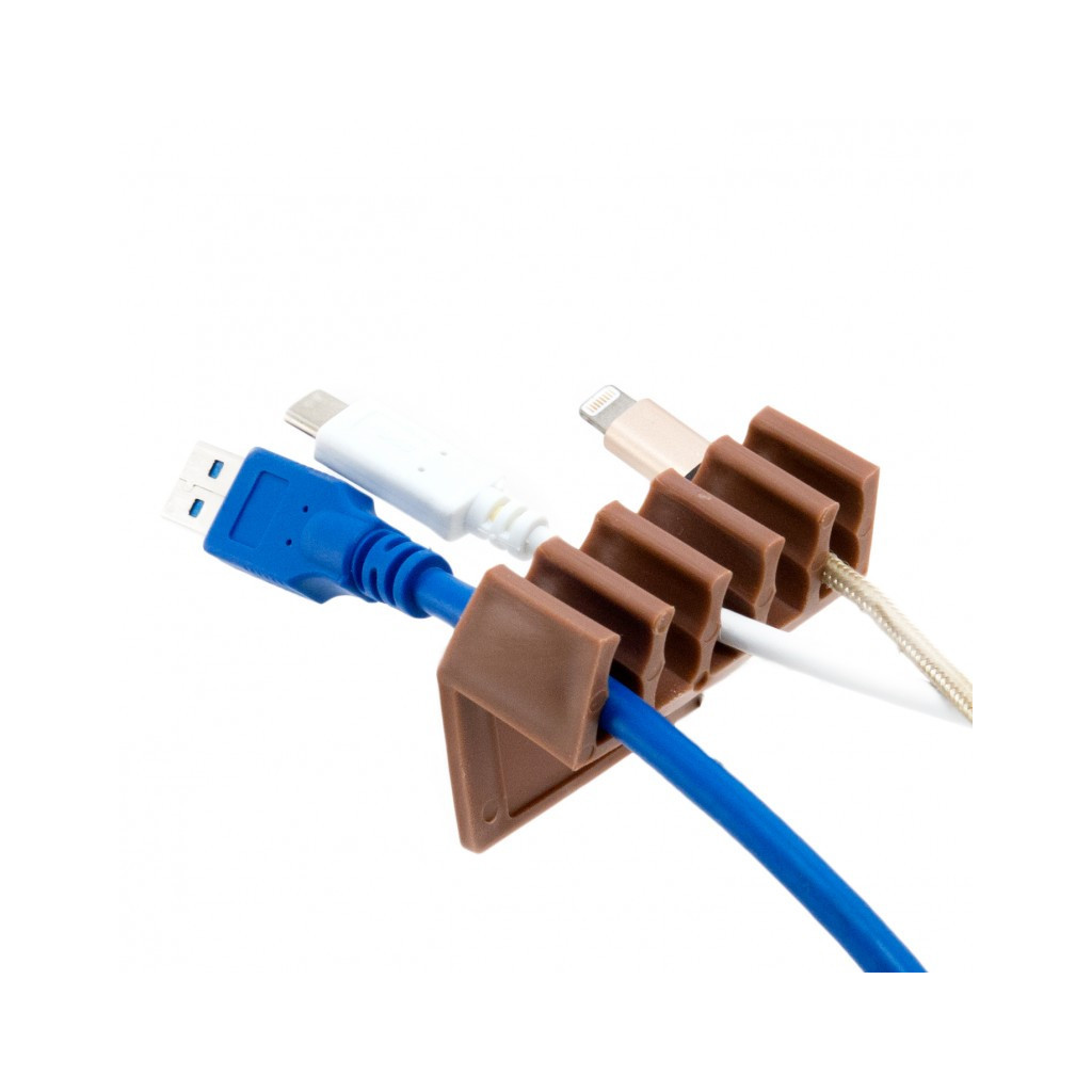 Тримач для кабелю Extradigital CC-902 Cable Clips, Brown (KBC1707)