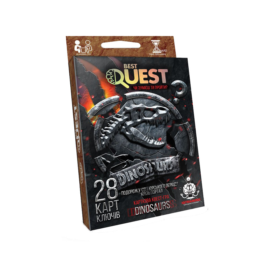 Настільна гра Danko Toys Best Quest Динозаври, українська (BQ-01-04U) Настільна гра Danko Toys Best Quest Динозаври, українська (BQ-01-04U)