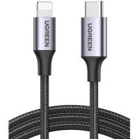 Дата кабель USB-C to Lightning 1.0m US304 MFI Black Ugreen (US304/60759)