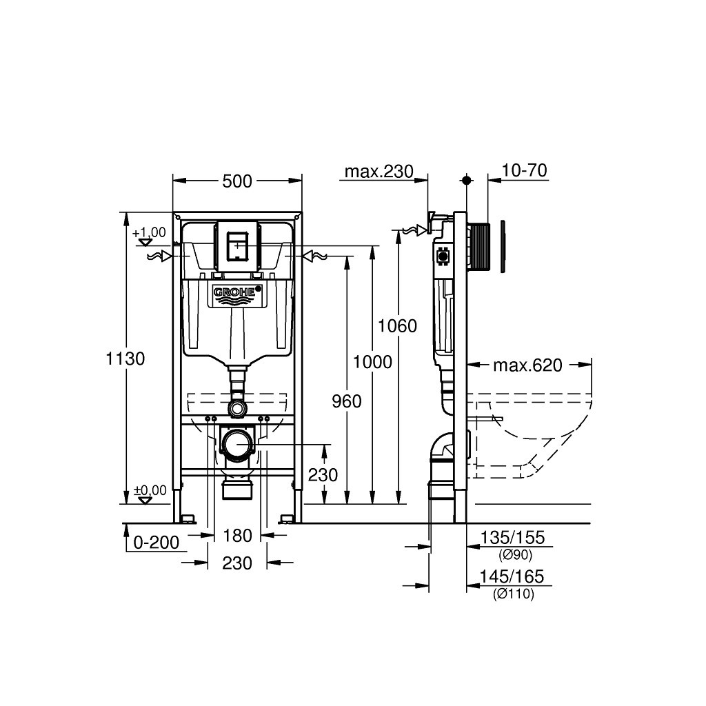 Інсталяція Grohe QuickFix 388112430 (CV032158)