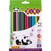 Colored pencils ZiBi KIDS Line 18 colors (ZB.2415)