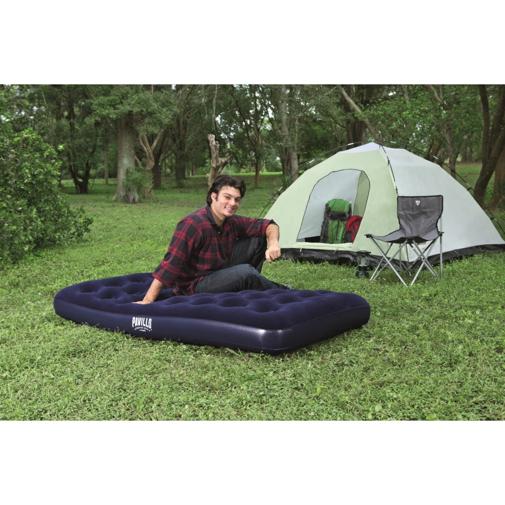 Матрац надувний BestWay Pavillo велюр Синій 99 x 188 x 22 см (67001)
