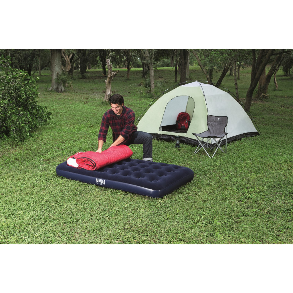 Матрац надувний BestWay Pavillo велюр Синій 99 x 188 x 22 см (67001)