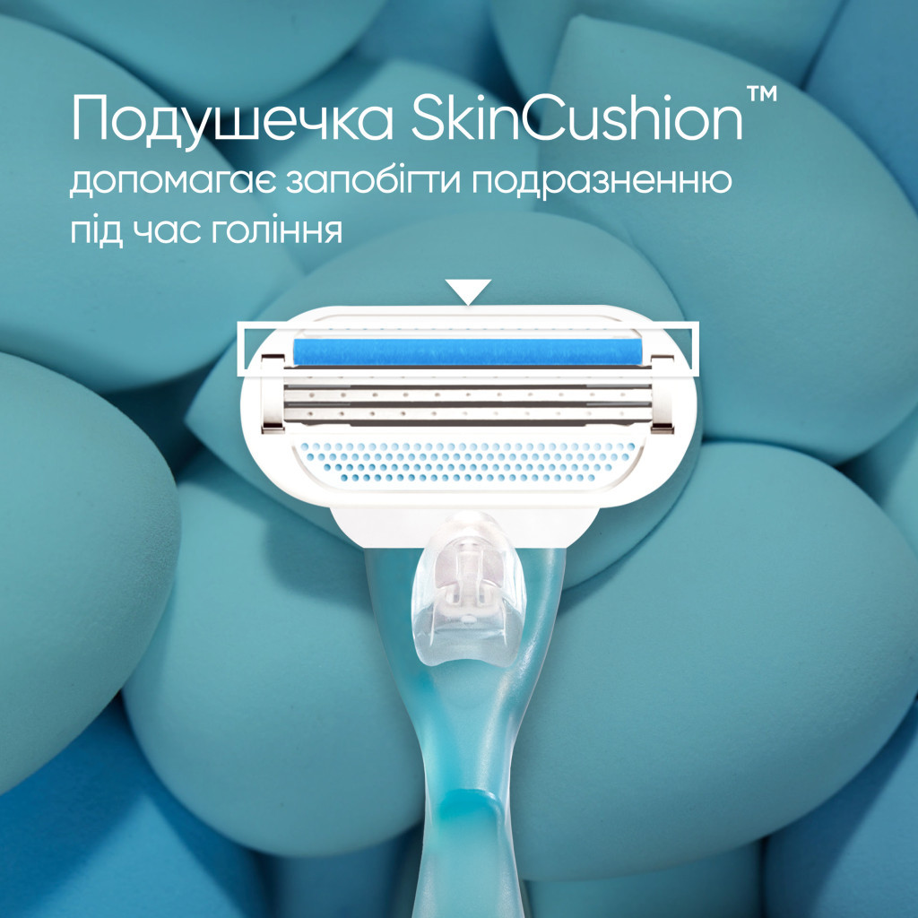 Набір косметики Gillette Станок для гоління Venus Smooth + 2 змінних леза + Гель для гоління Satin Care Алое Вера 75 мл (8700216077217)