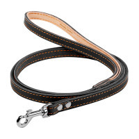 Dog leash Collar single with stitching W 14 mm L 122 cm black (04511)