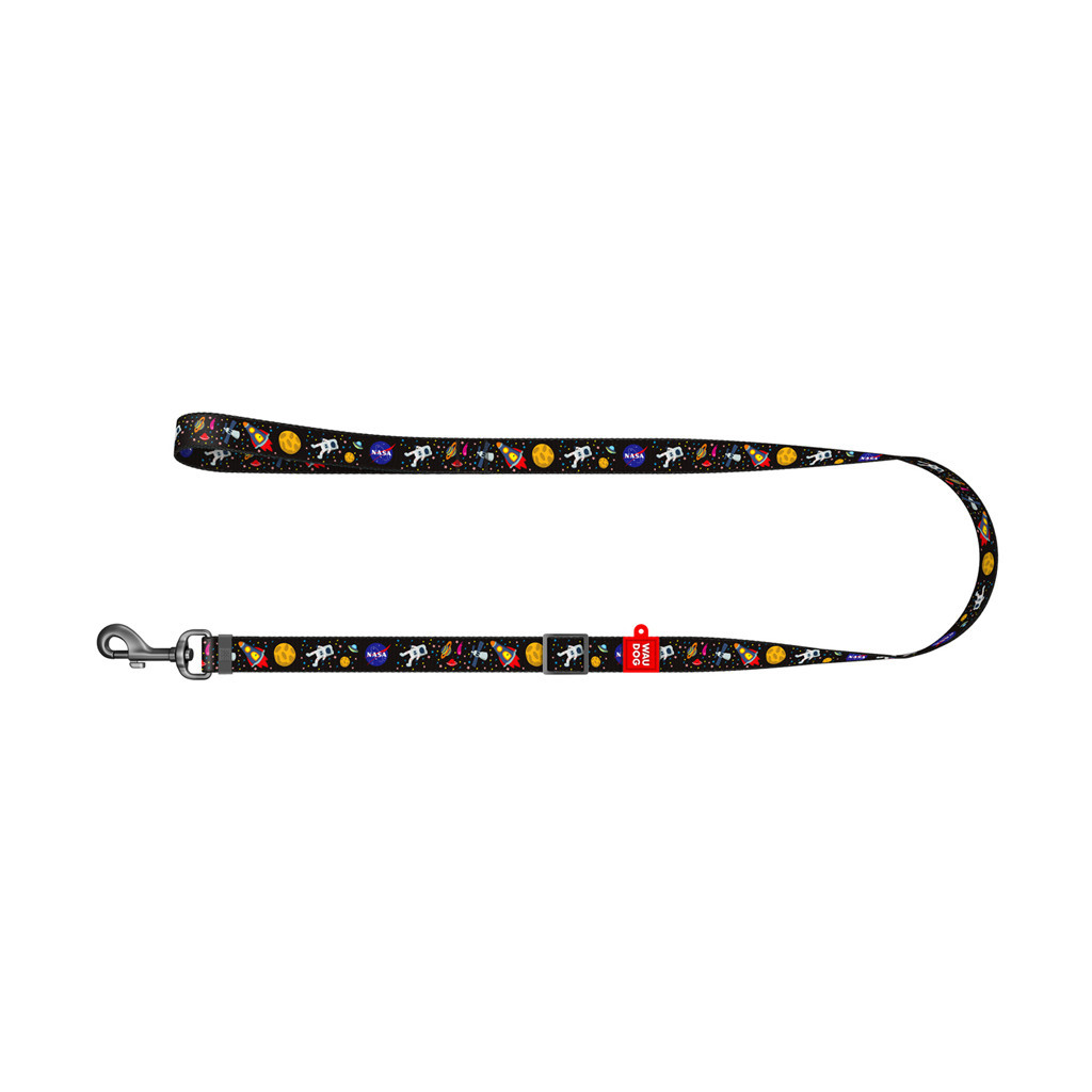 Повідець для собак WAUDOG Nylon "NASA" регульований M Ш 20 мм Д 152-183 см (5313)