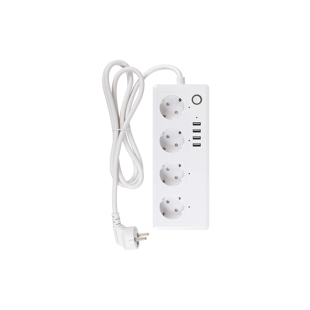 Мережевий подовжувач TUYA Smart 1.8м, 16A, 4*розетки/4*USB (HS082383)