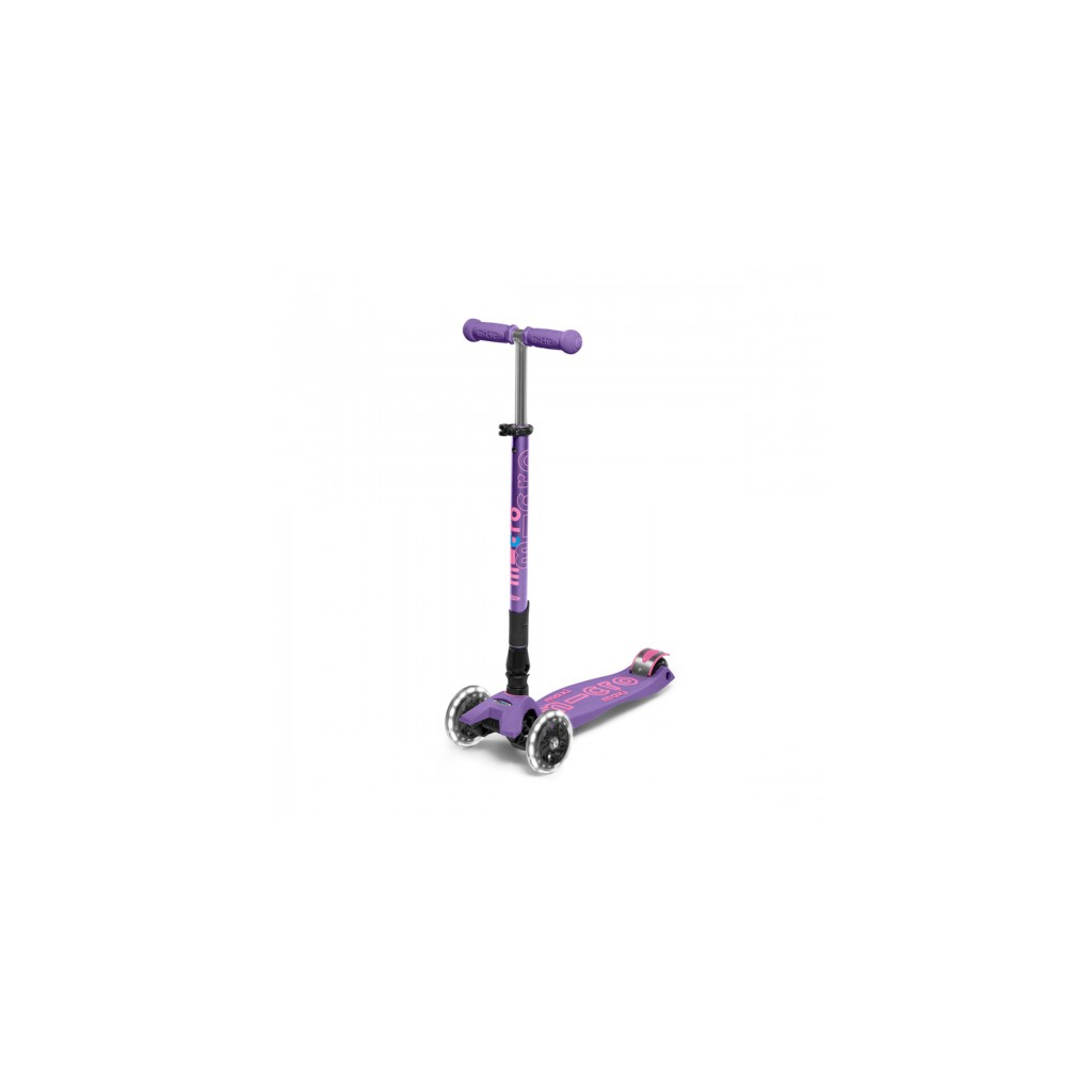 Самокат Micro Maxi Deluxe Foldable LED фіолетовий (MMD100)